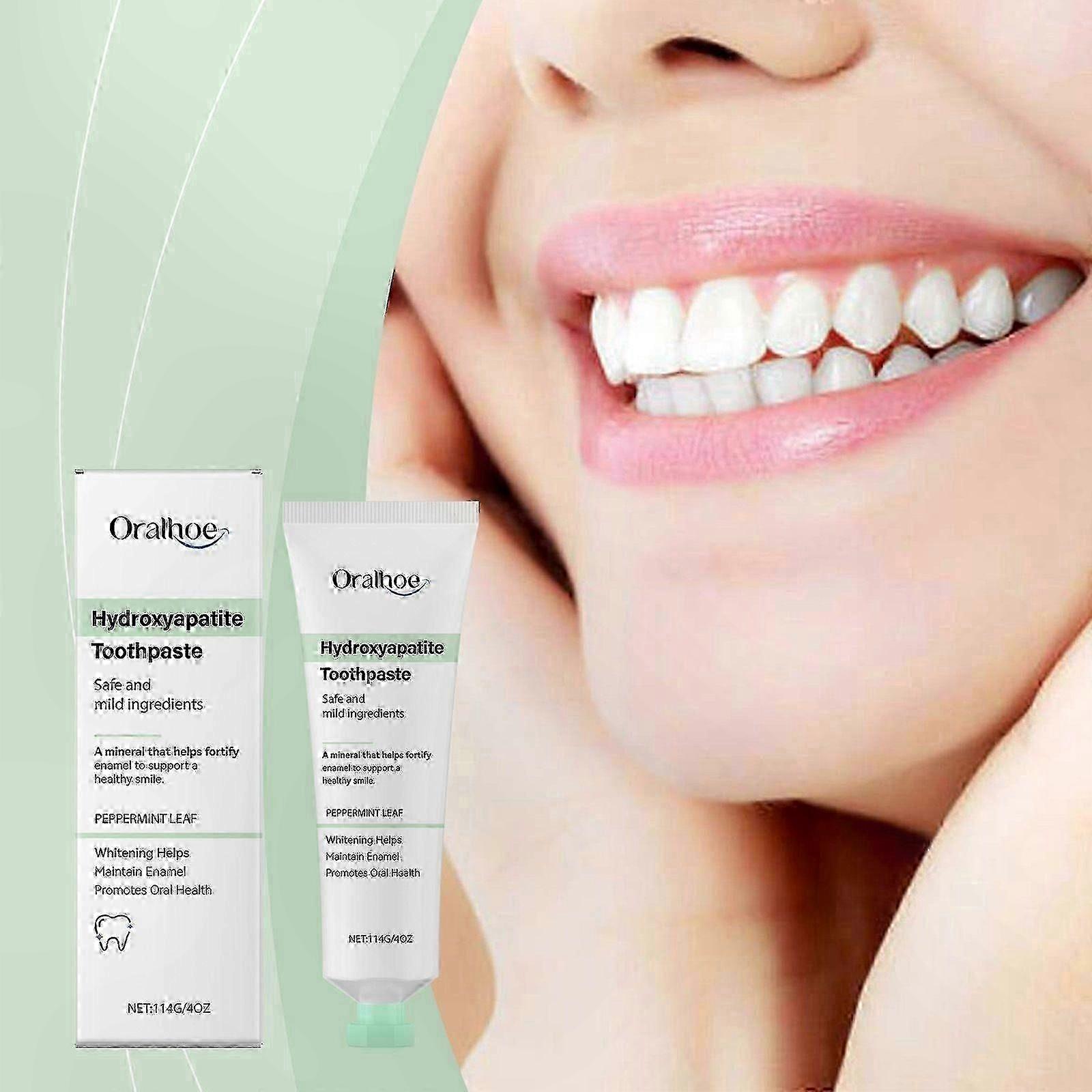 Toothpaste with Mint Flavor for Sensitive Teeth Whitening and Hydroxyapatite Remineralization Support