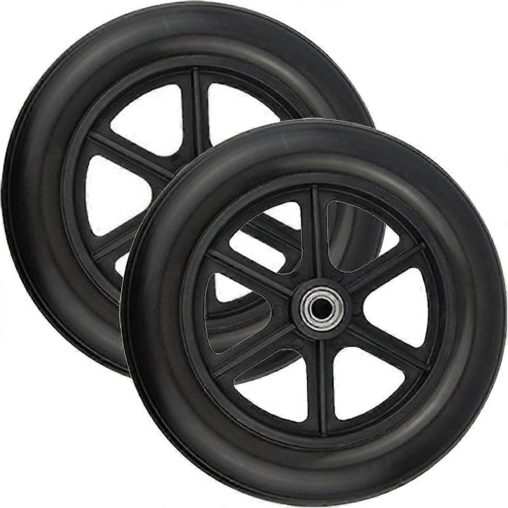 Wheel Universal Front Wheel Wheelchair Walker Scooter Replacement Parts Abs Rubber Quiet Smooth Operation 2Pcs