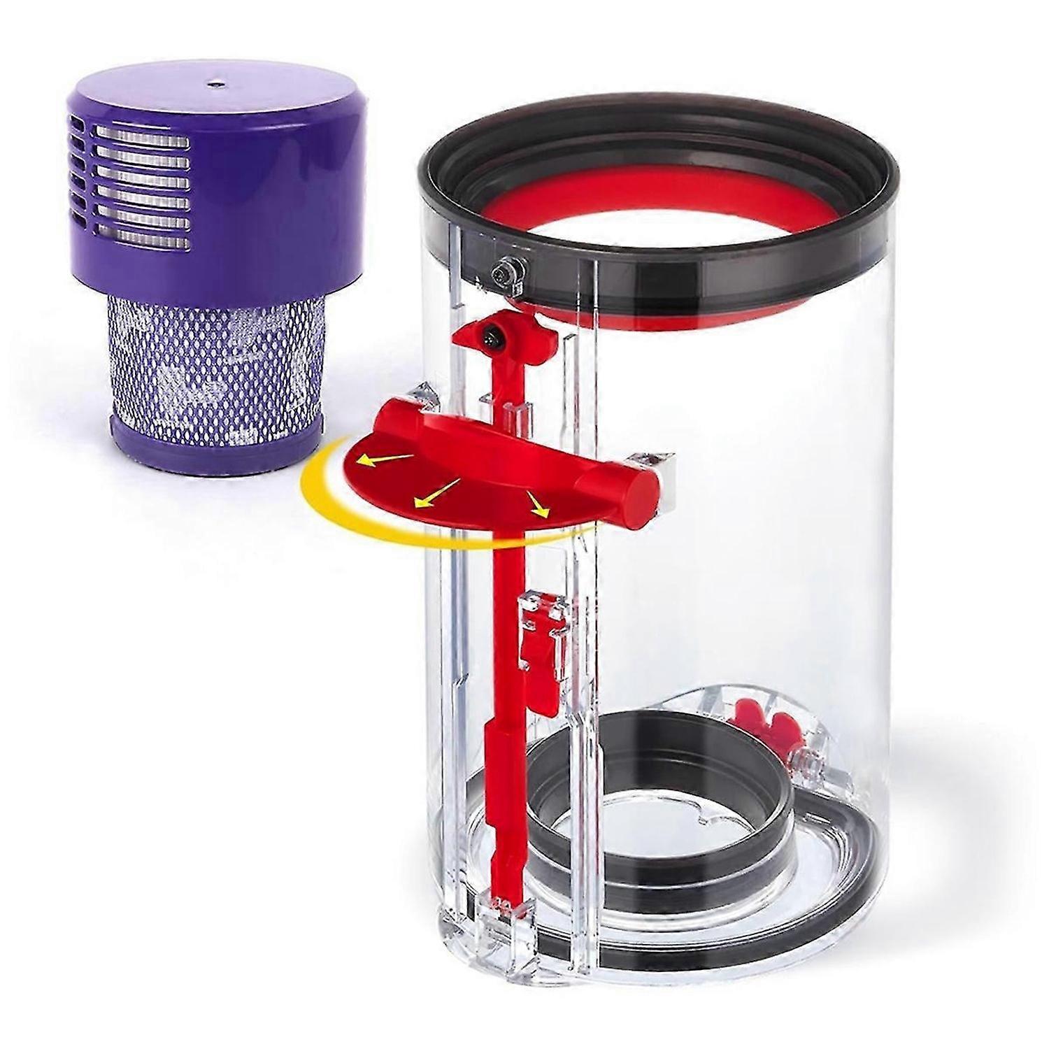 Upgraded Dust Bin for V10 SV12 Vacuum Cleaner Canister, Large Bin Replacement for V10 Bin Part No. 9