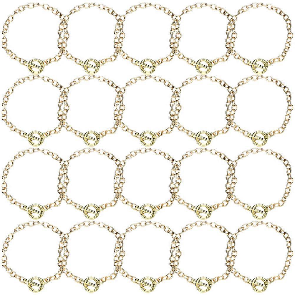 Alloy Bracelet Chain Bracelet Link Chains for DIY Accessories 60Pcs