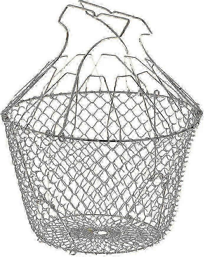 Collapsible Salad Spinner Basket with Reinforced Frame - 22.5cm, Compact Design for Easy Storage and Gentle Drying