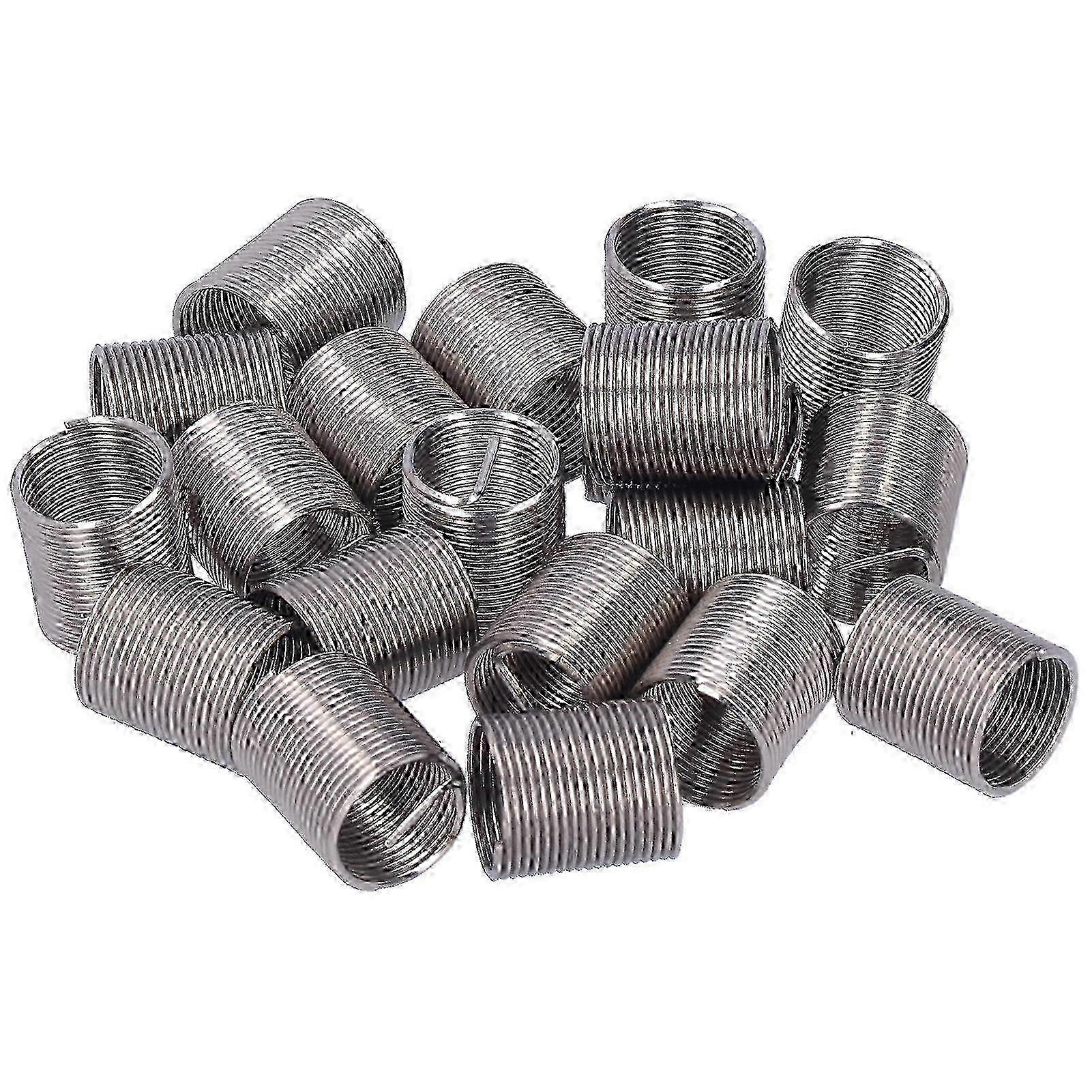20Pcs Wire Thread Insert M12 x 1 Threaded Repair Reduce Nut Spiral Circle Extension Tool2D