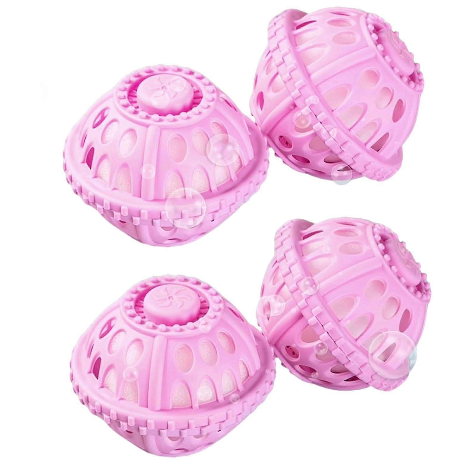 Pet Hair Remover for Laundry Reusable Lint Ball for Washing Machines with Filter Net Pink