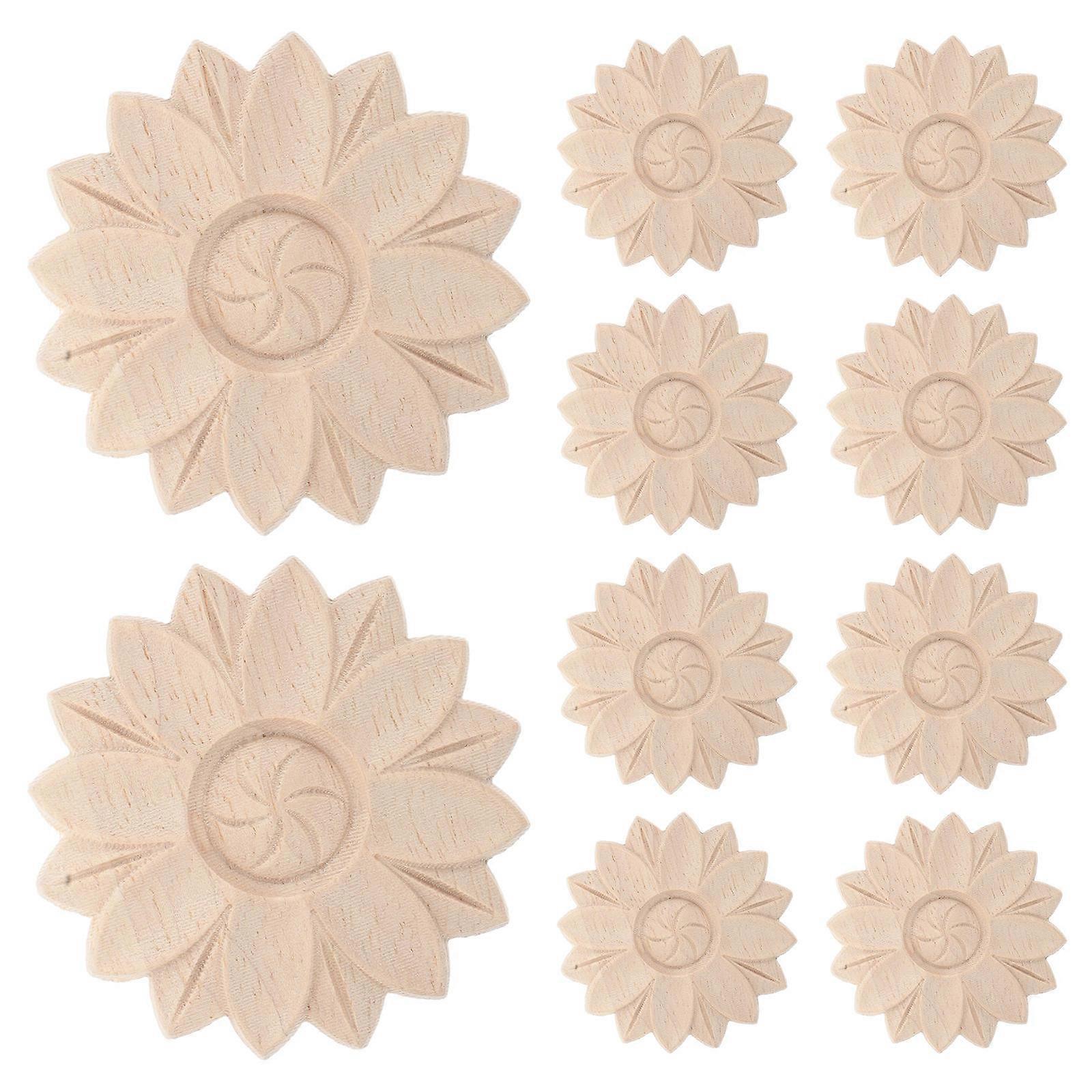 Wood Carved Applique Onlay for Furniture Decoration 40Pcs Set
