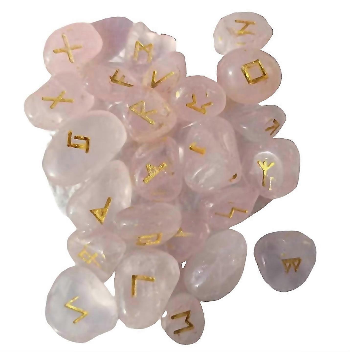 For Natural Rune Stone Irregular Divination Pink