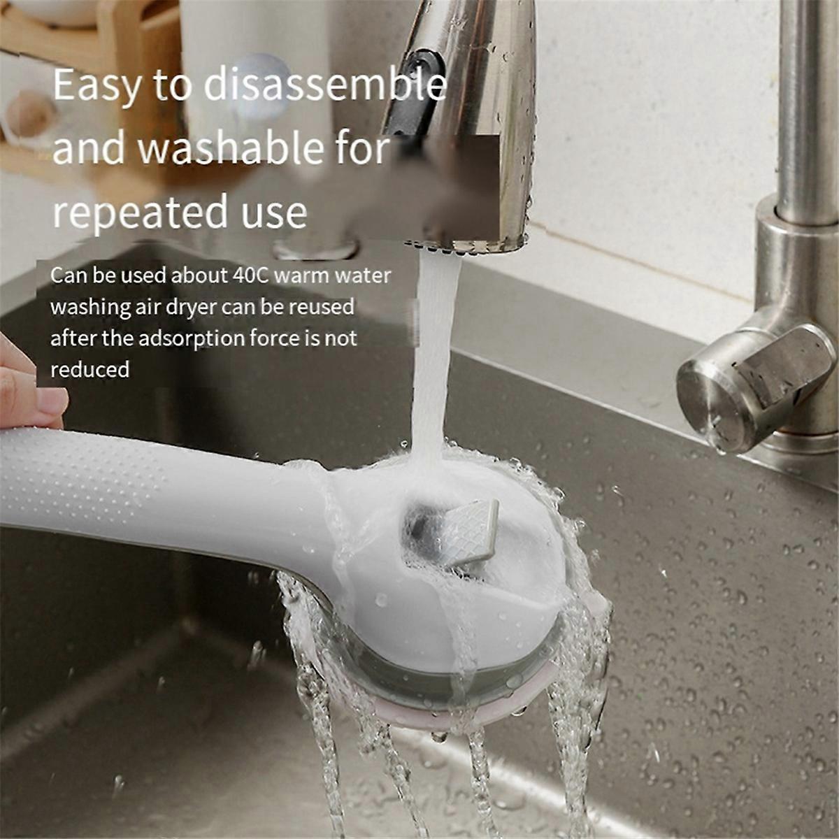 2 Punch-Free Large Suction Cup Handrails Glass Door Handles