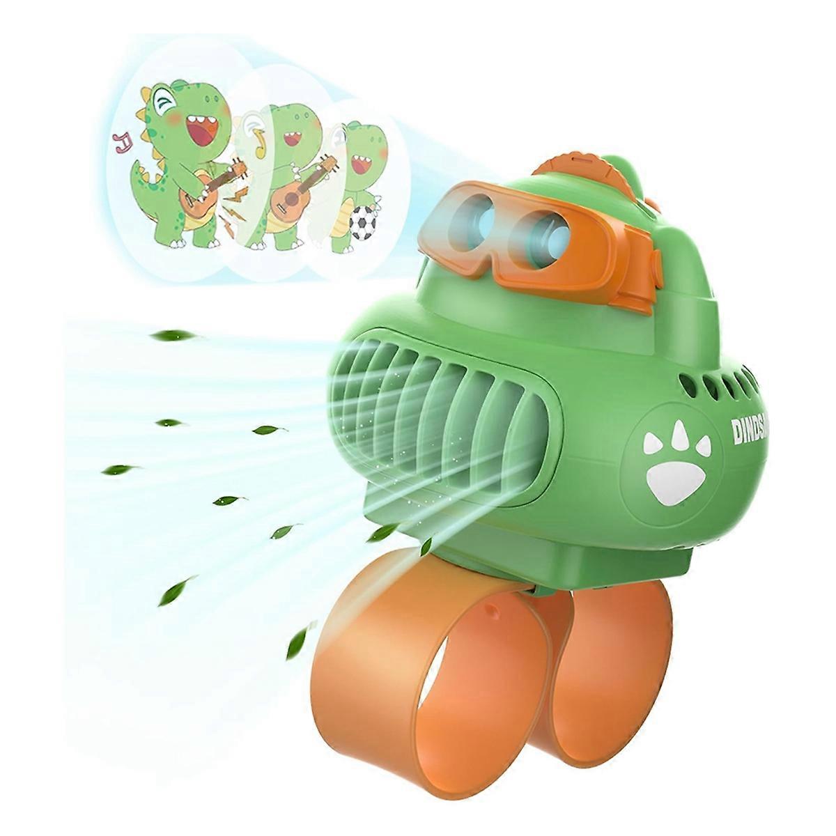 Portable Fan with Wrist Strap,Dynamic Projection Personal Fan,Green