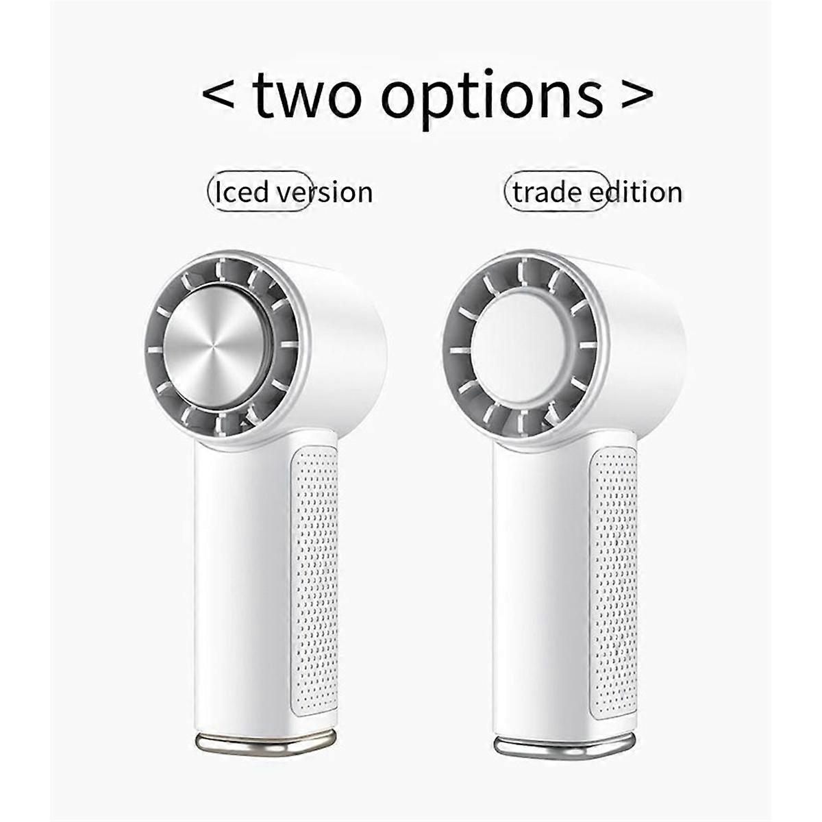 Portable Handheld Fan, 2000mAh USB Rechargeable,White,A