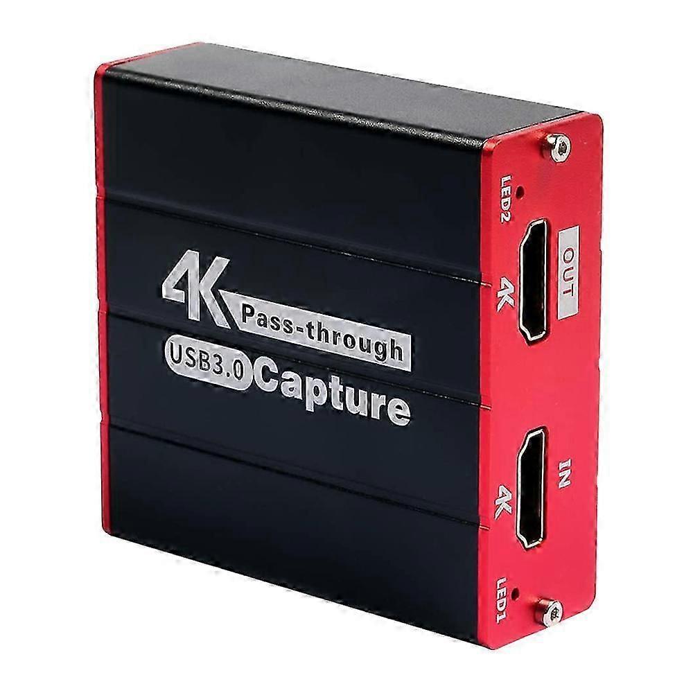USB3.0 4K Video Capture Card, 1080P 60FPS HD Game Capture Device Cam Link with Passthrough Work wi