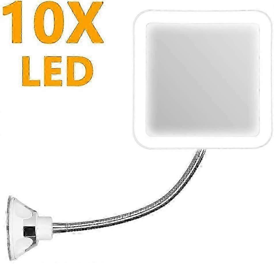 Magnifying Mirror with LED Lighted Illumination and Strong Suction Cup