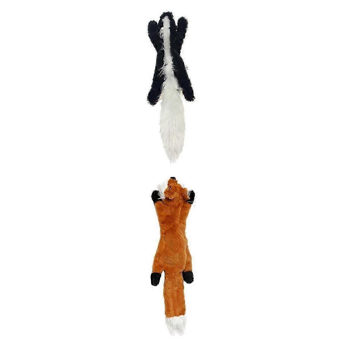 2pcs Large Dogs Pet Chew Squeak Squeaky Plush Toys Interactive Tough