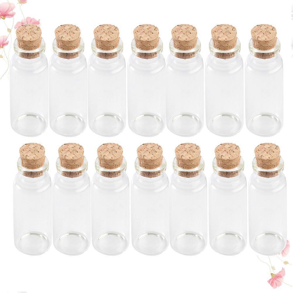 Glass Wish for Storage Use 20Pcs Mini Bottles Transparent