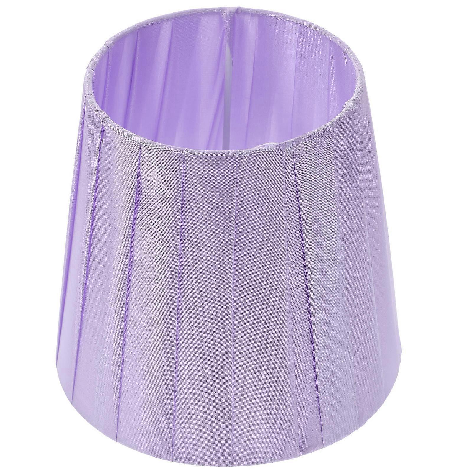 5Pcs Small Cloth Lampshade Purple for Home Clip on Lamp Shade