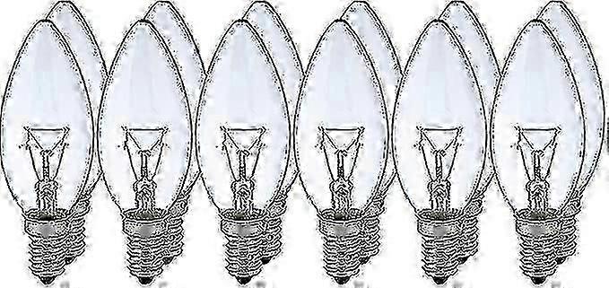Lot de 12 ampoules à incandescence classiques blanches transparentes E14 de 40 W