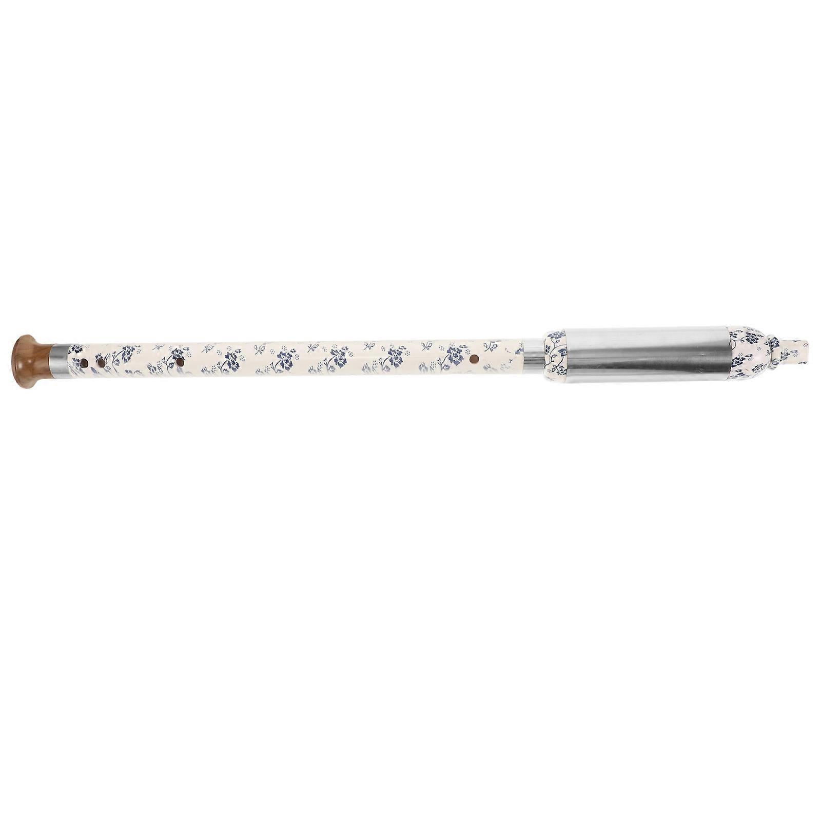 Chinese Ethnic Bawu Instrument Vertical Flute for Decor 2Pcs G Tuning