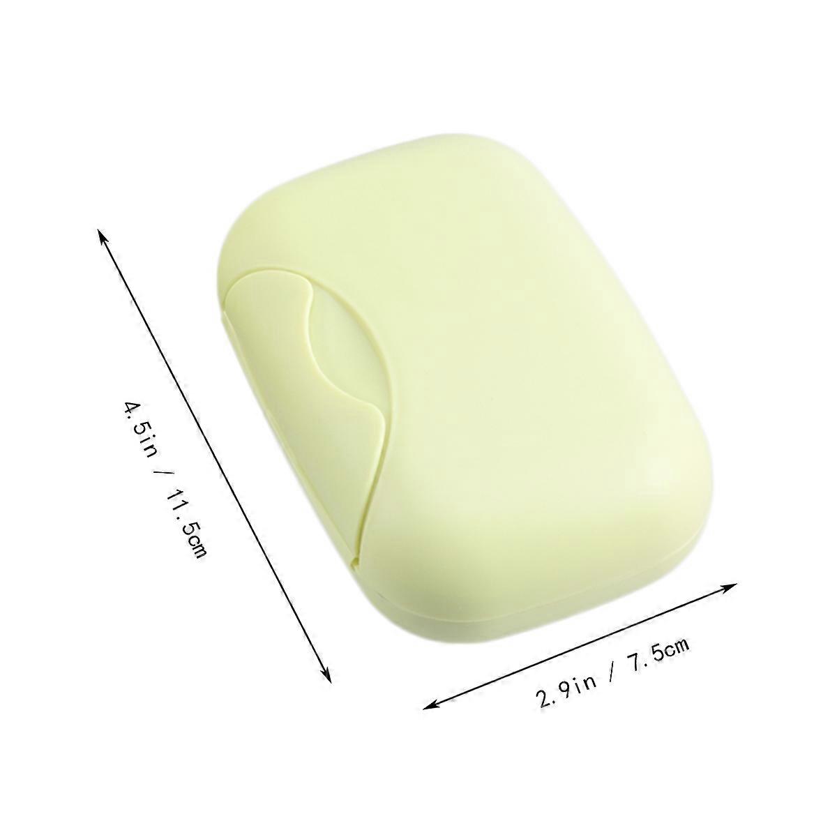 Soap Dish Box Portable Traveling Sealed Lockable Keep Soap Clean Container Green 12.00X8.00X4.40CM 1Pcs