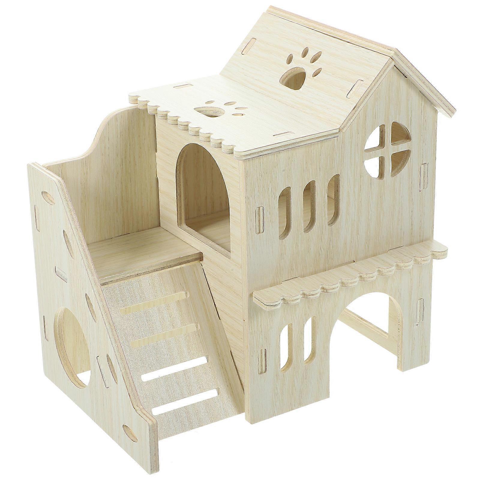 Guinea Pig Hideout House with Ramp for Hamster Supply 4Sets