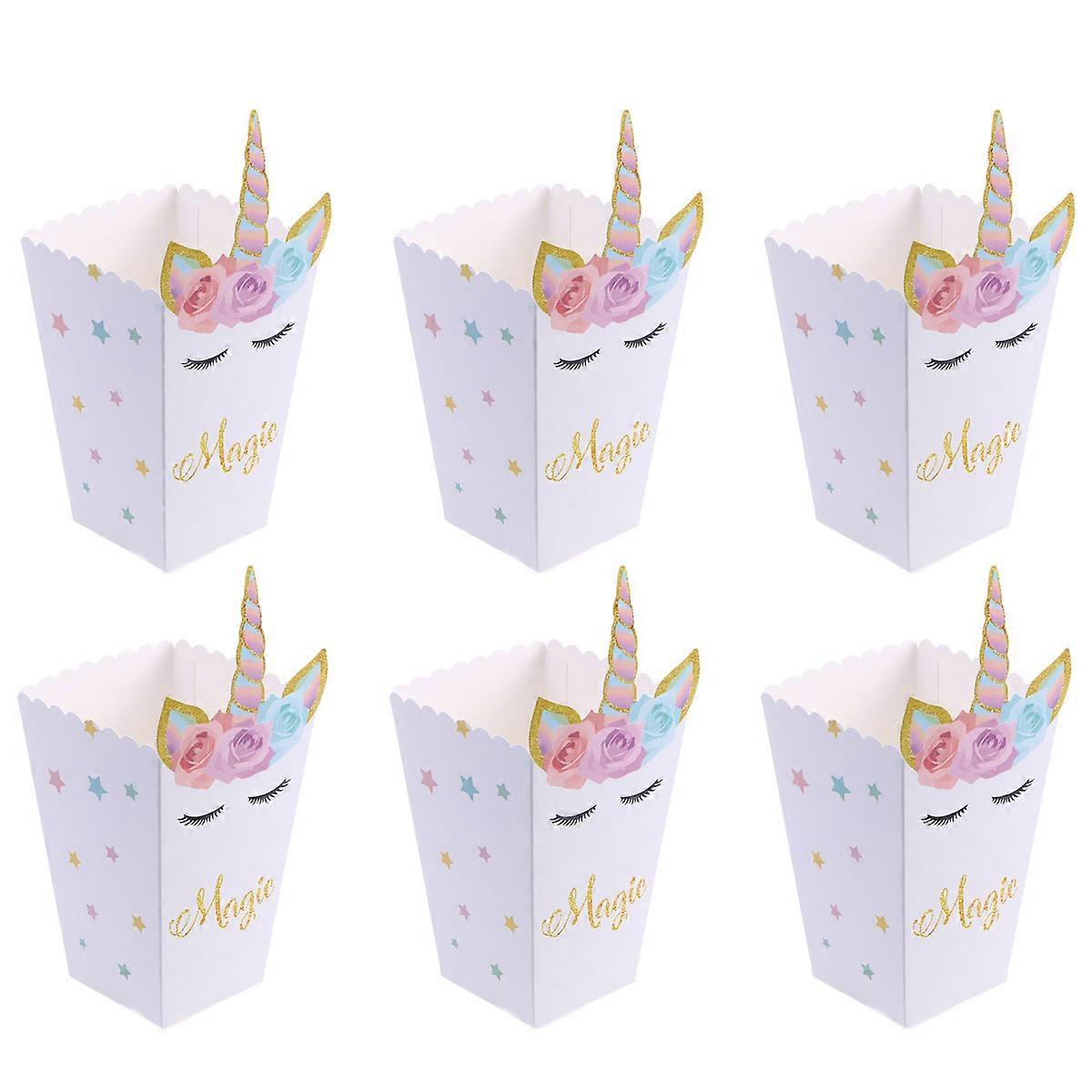 Popcorn Cups Party Popcorn Box for Birthday 24Pcs Multi Color Bags