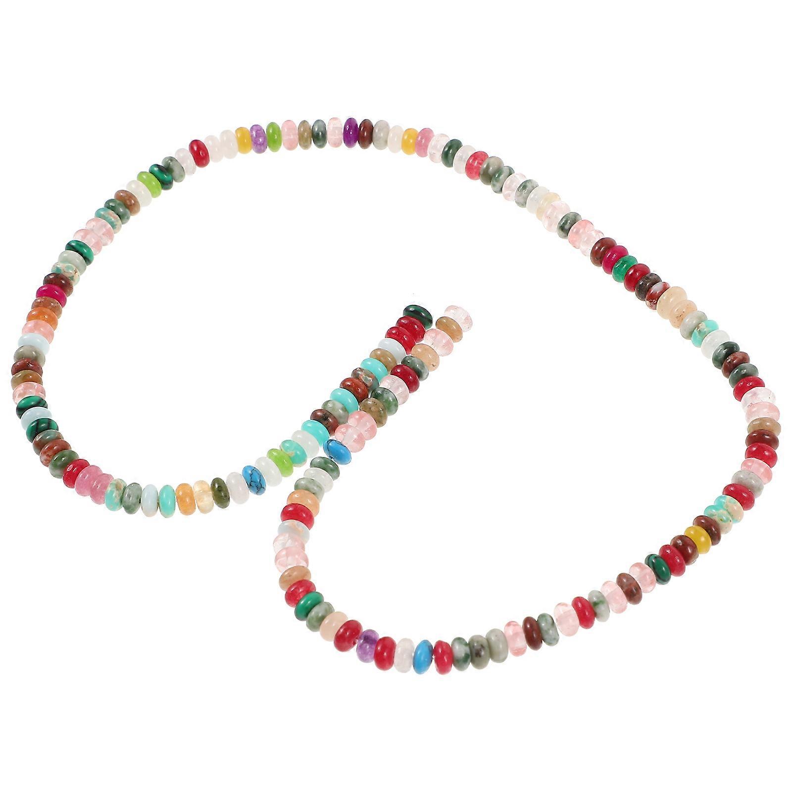 DIY Stone Beads Decorative Spacer Beads for Crafts 3 Strings Multi Color