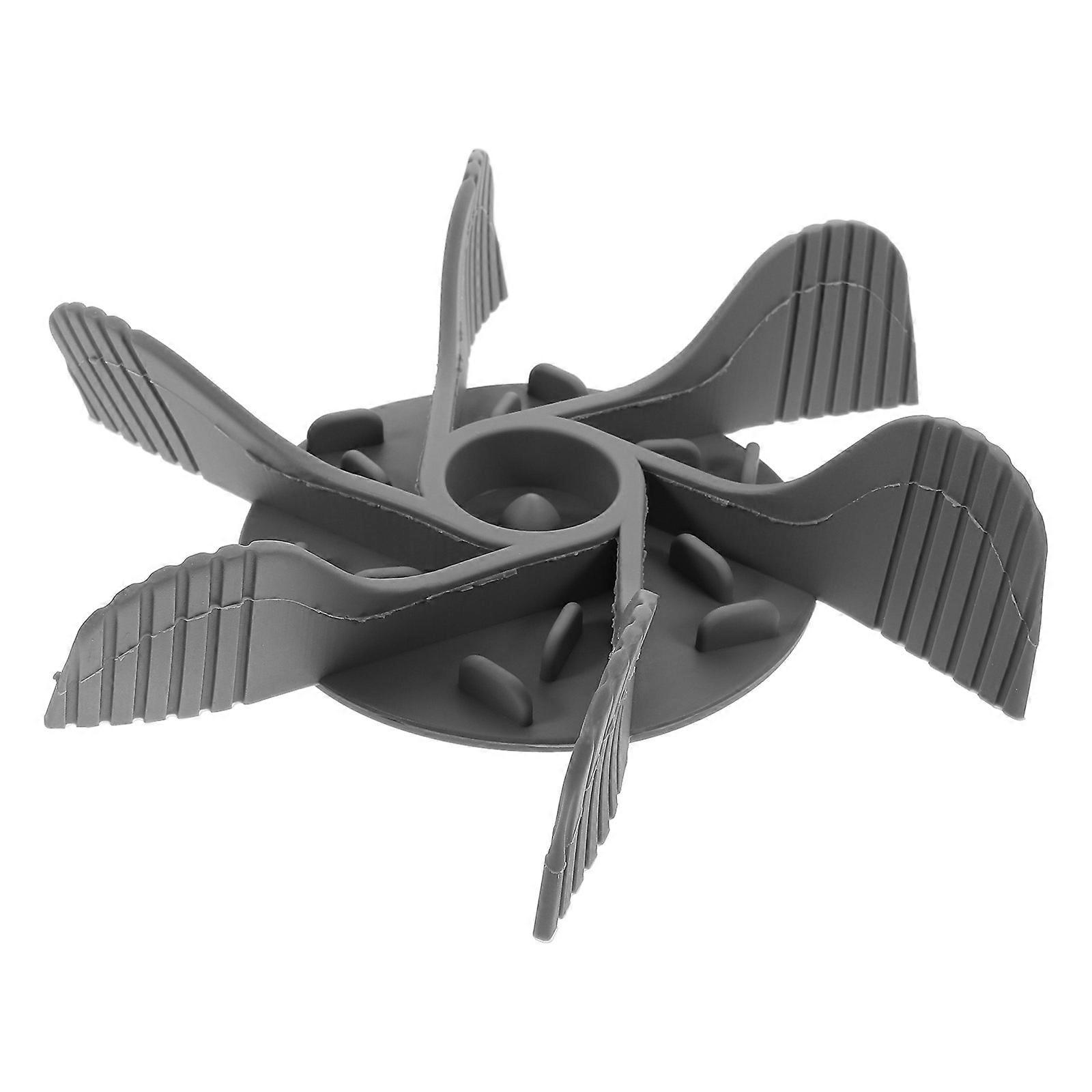 2Pcs Silicone Slow Feeding Insert For Dogs Grey Color 19.50X19.50X3.40CM To Reduce Eating Speed And Prevent Choking