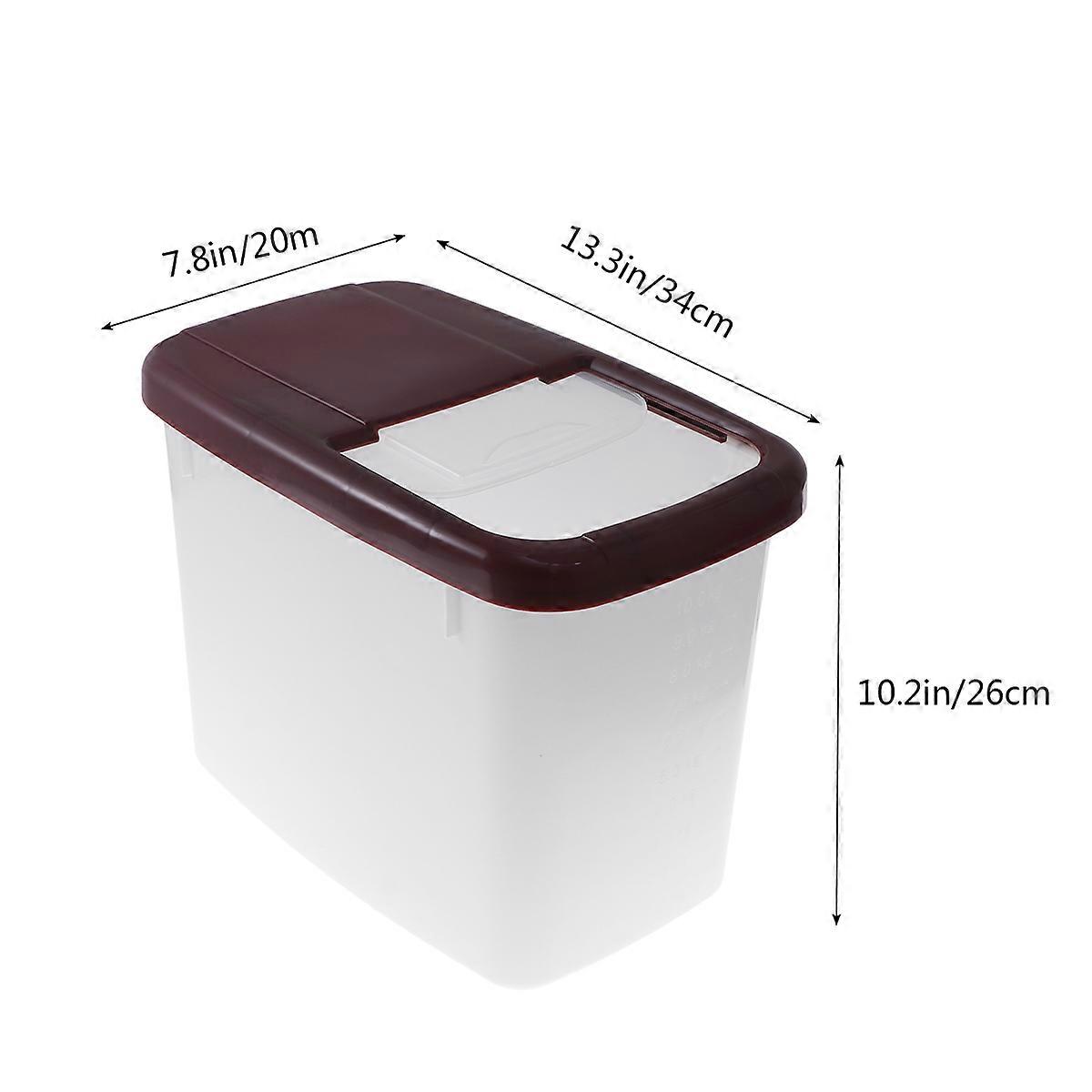 Plastic Cereal Storage Containers Thicken Rice Bucket Sealed Grain Storage For Food Storage 1Pack