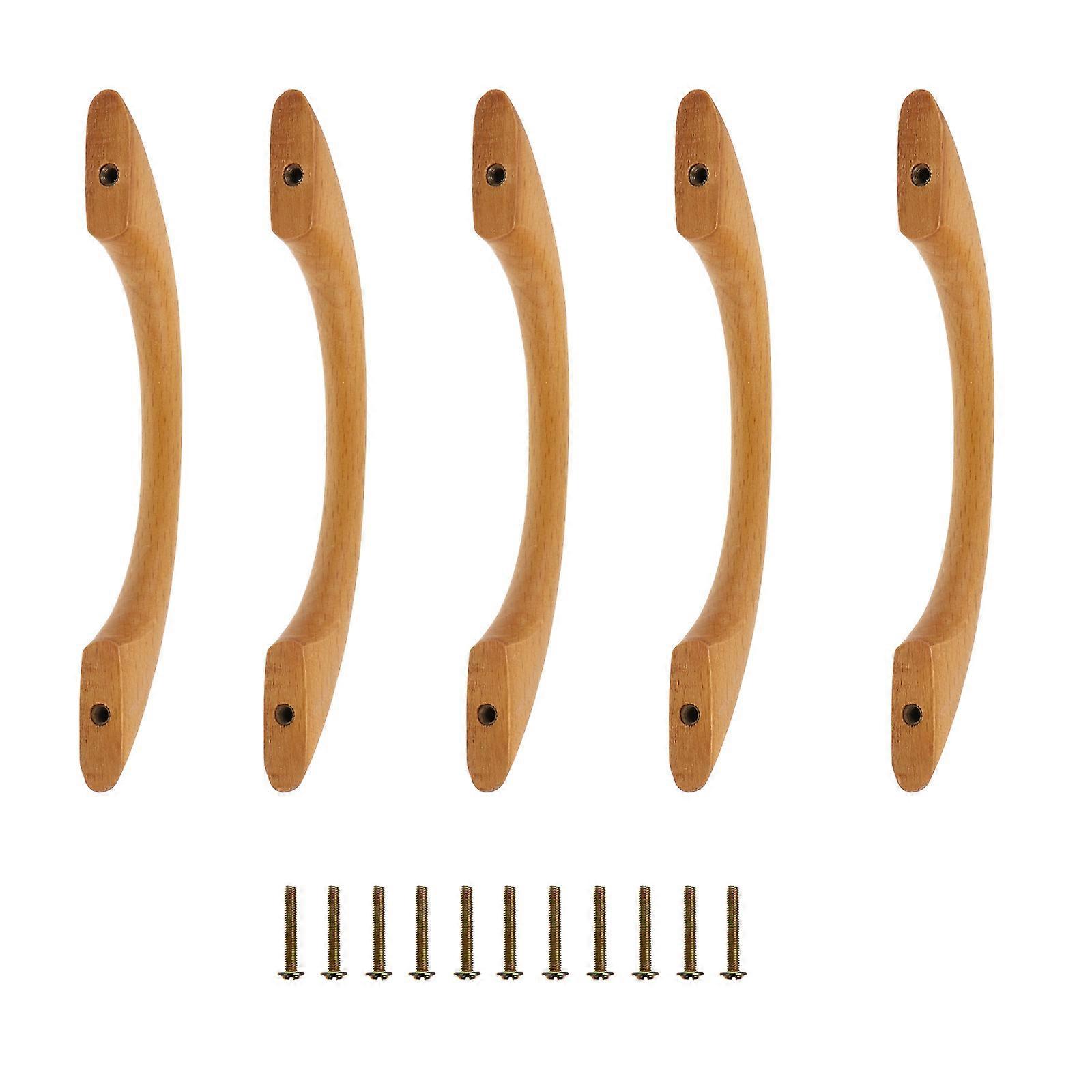Rustic Drawer Handles Wooden Furniture Handle Zinc Alloy Door Opening 116mm Hole Distance Simple Line Design 5Pack
