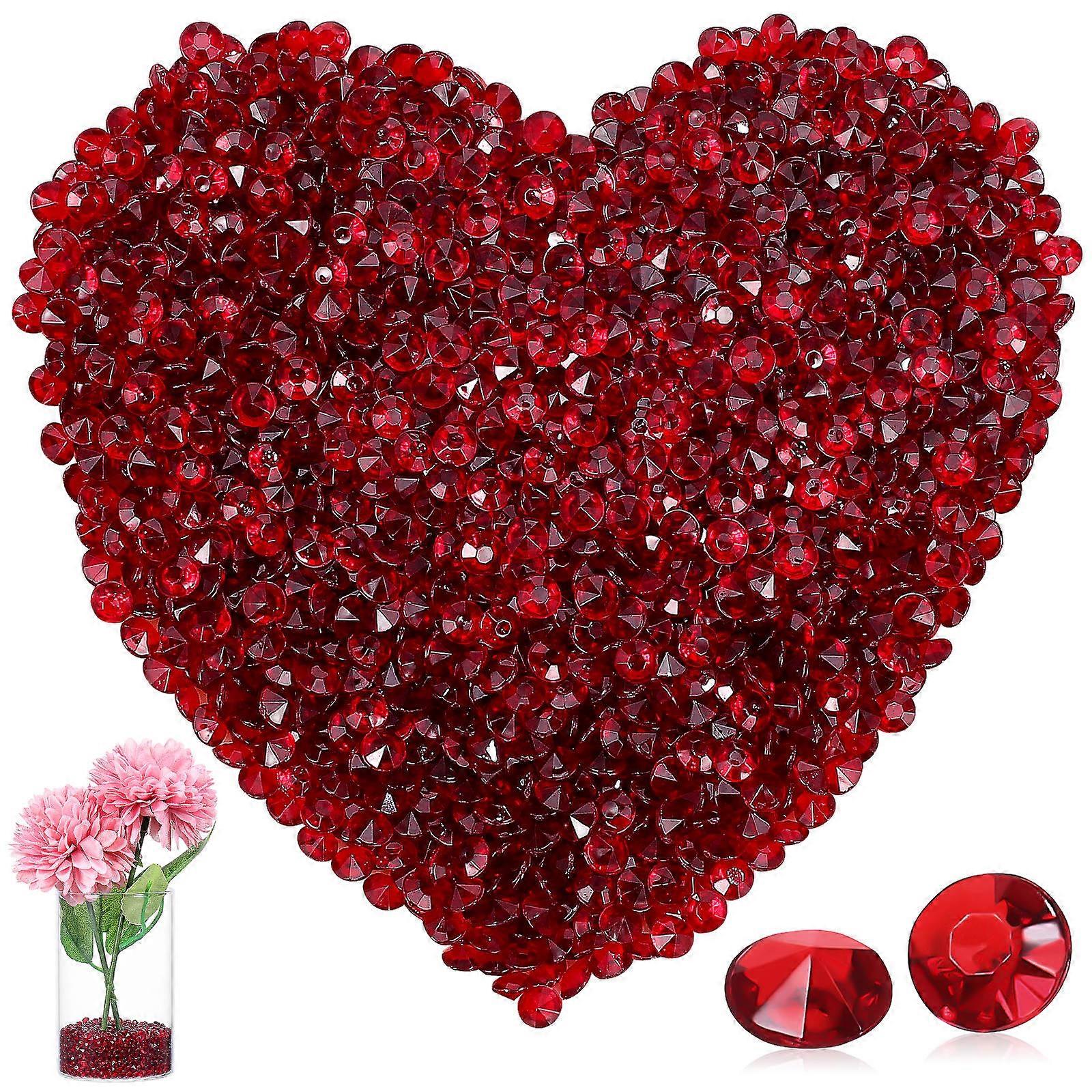 Tip Crystal Acrylic Wedding Table Scatter for 6000Pcs Red Craft Decorations
