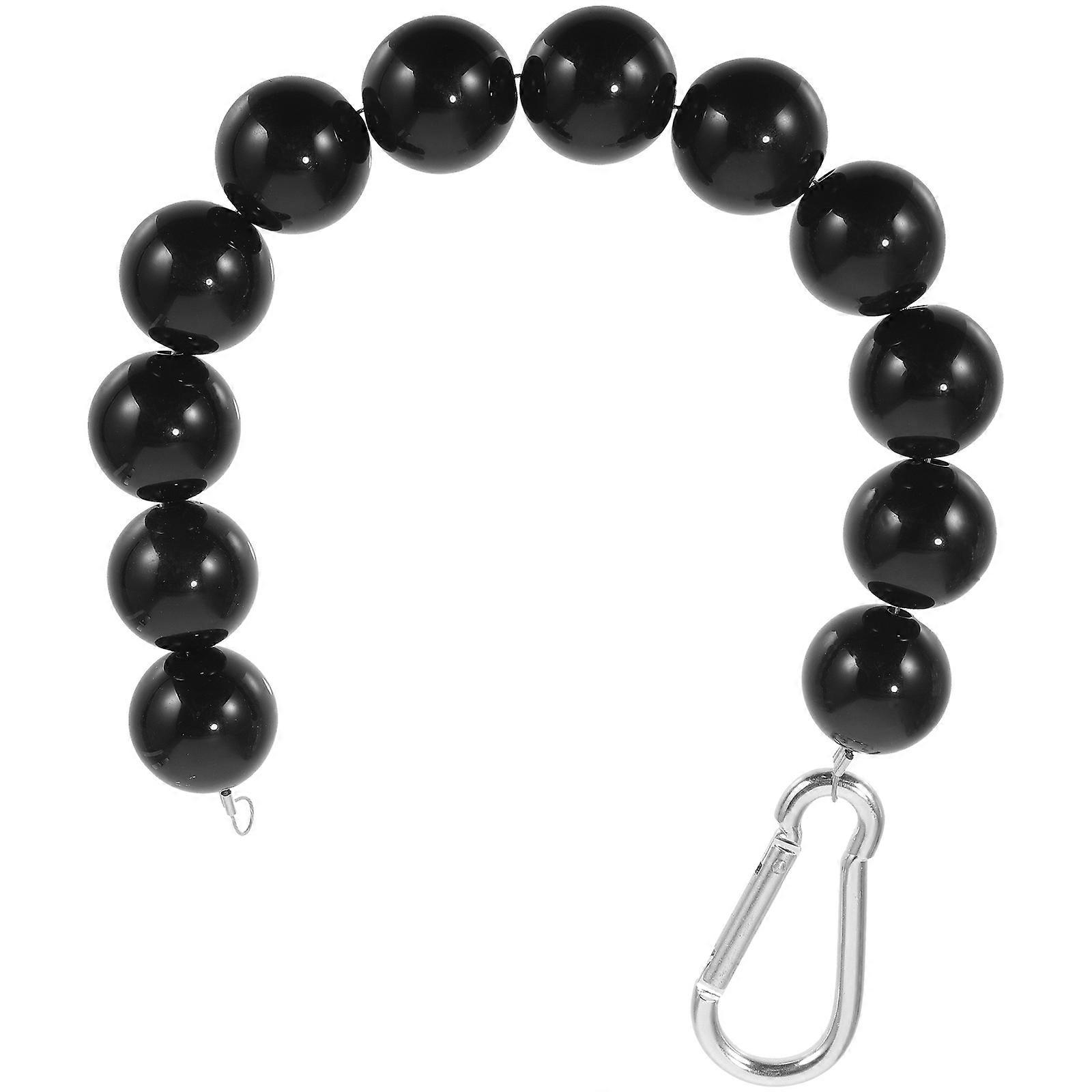 Black Beaded Flagpole Retainer Ring for Fastening 3Pcs Acrylic Pole Accessory