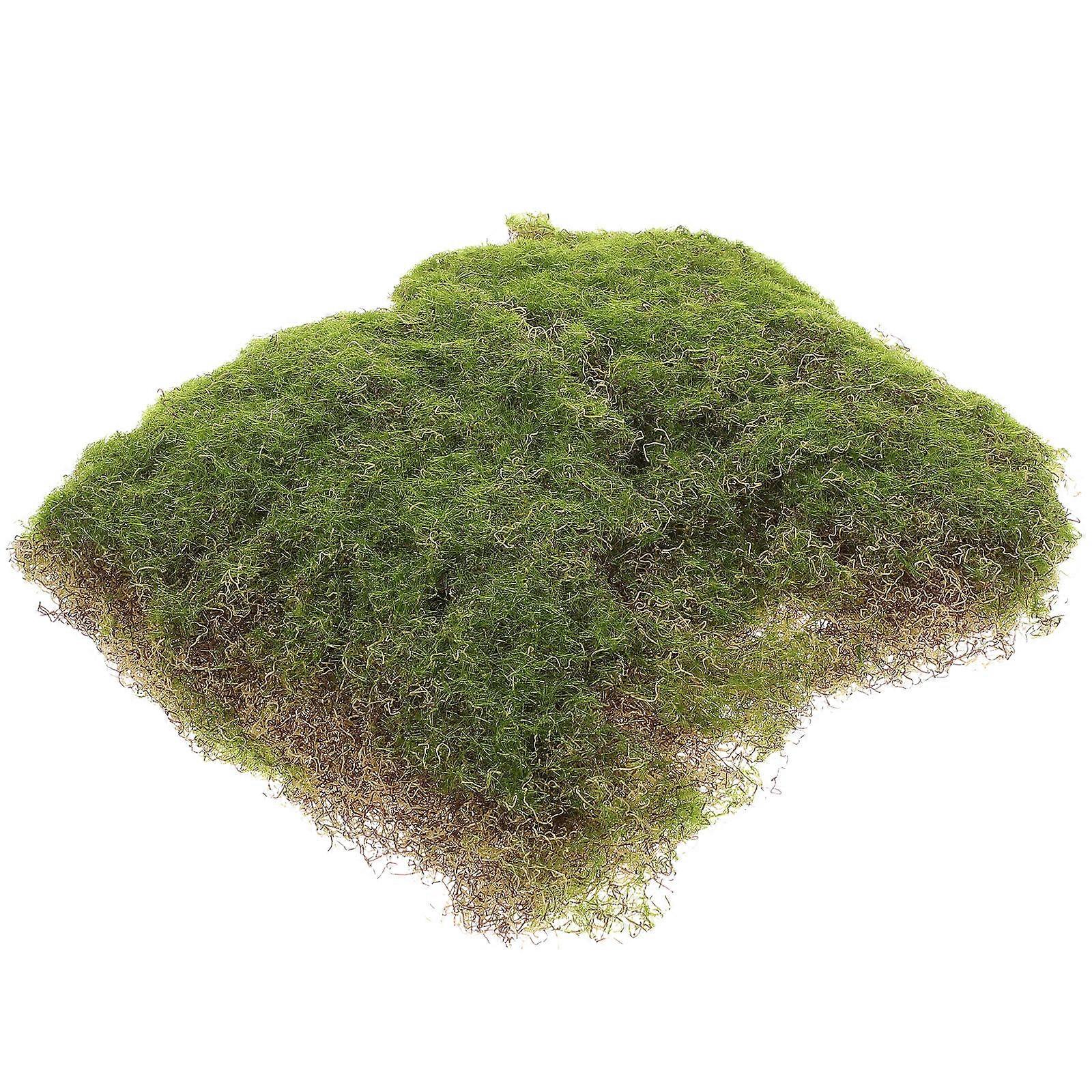 Fake Moss Turf Artificial Mat for Decor 2Pcs Green Simulated Moss