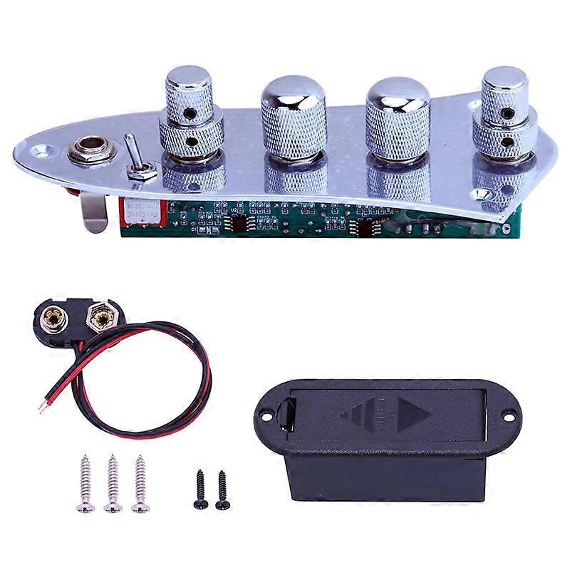 5 Jazz Bass Loaded Wired Control Plate for 4/5 String Bass Guitar Parts -08CR