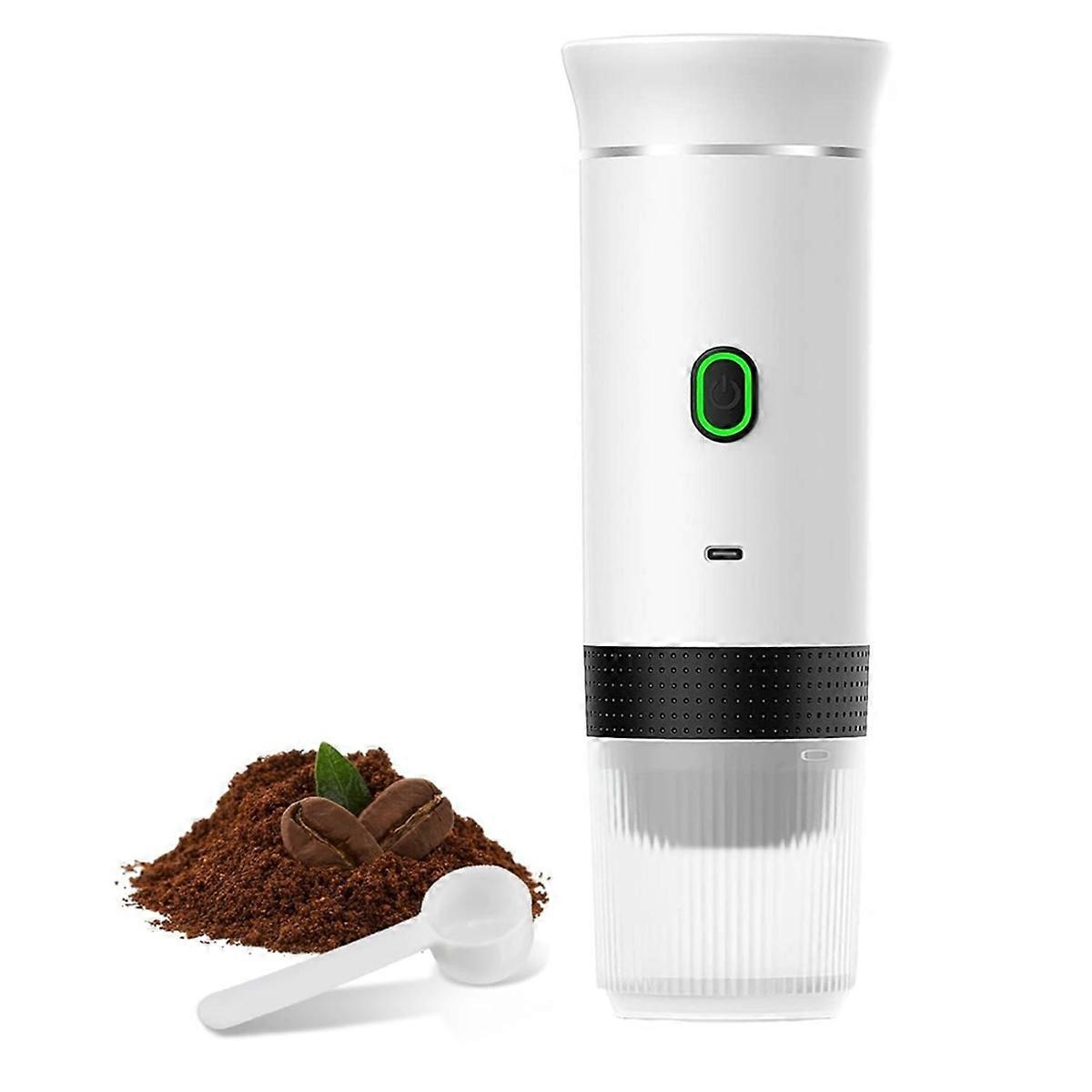 Electric Portable Espresso Coffee Machine Camping Coffee Maker White