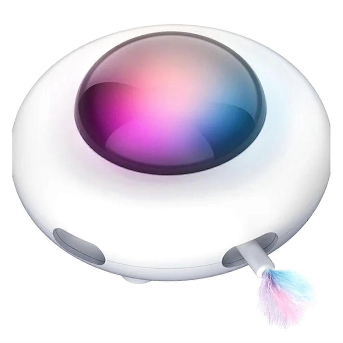 UFO Interactive Cat Toy Indoor Rotating Feather Electronic Cat Toy