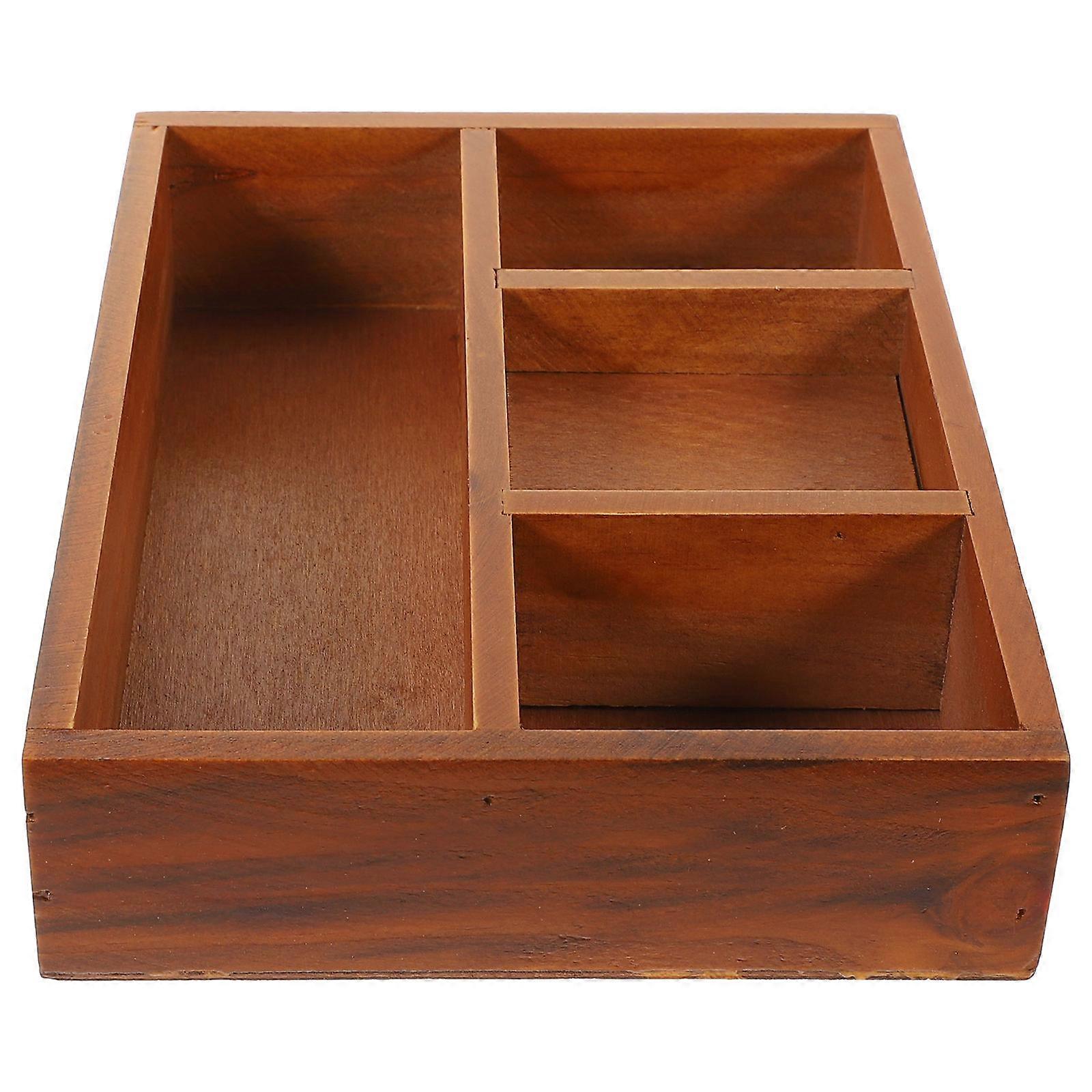 Jewelry Tray for Organizing 3Pcs Wooden Rectangular Multi-Functional Storage Box