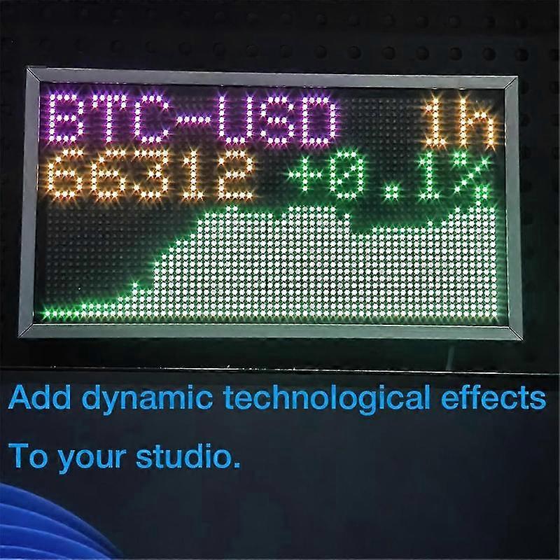 8inch Big Wall Weather Clock and Stock Bitcoin Price Ticker Display