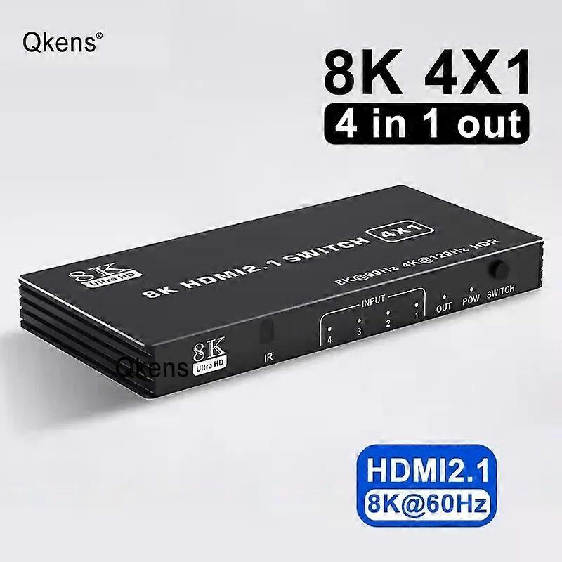 8K 60Hz HDMI 2.1 Switch Splitter 3 4 5 Port 3x1 4x1 5x1 HDMI Switcher Video Converter 4K 120Hz Support CEC 48gbps HDR IR Remote