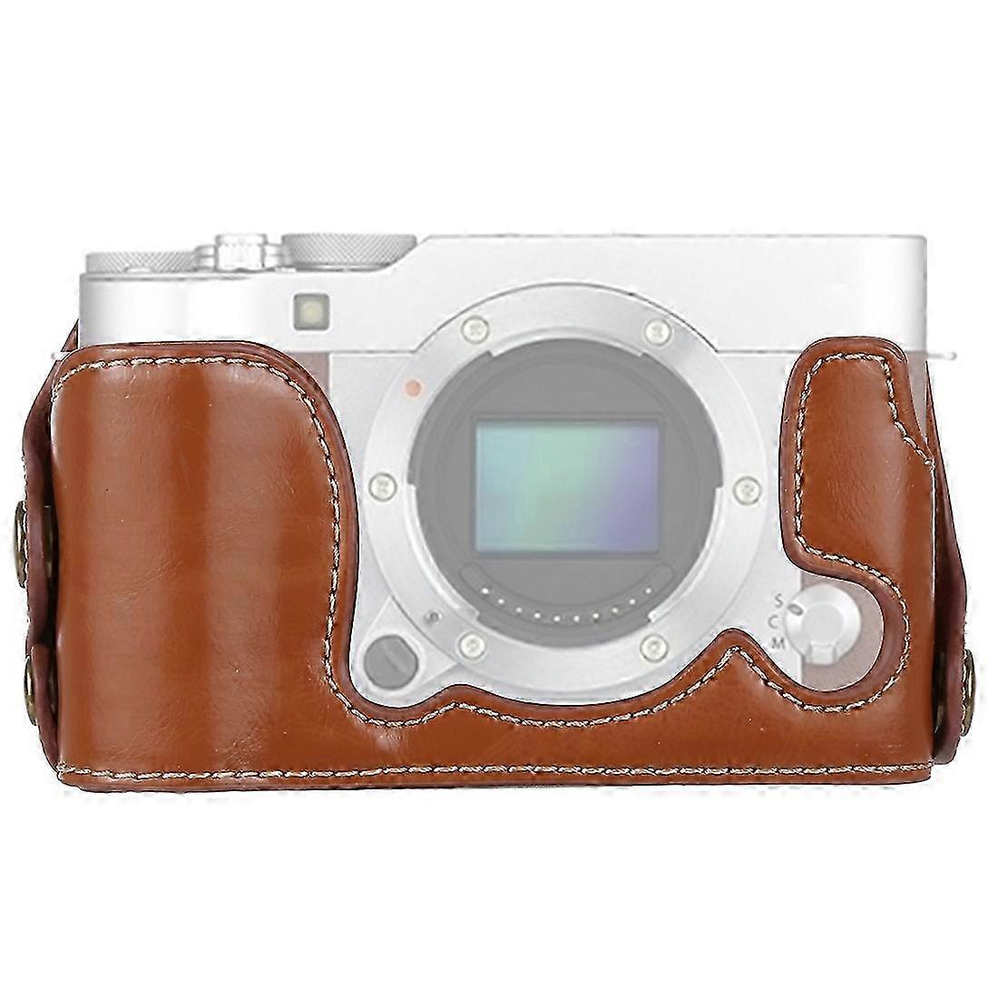 1/4 inch Thread PU Leather Camera Half Case Base for FUJIFILM X-A3 / X-A10 26s