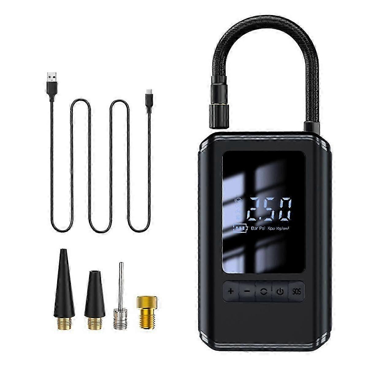 Portable Air Pump, Handheld Wireless Charging Digital Display, Multi-Function Tire Pump for Automob