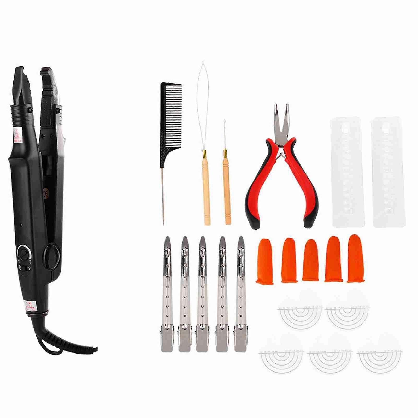 Professional Hair Extension Iron Set with Hair Connector Styling Tool for Home and Salon Use Durable Easy to Handle