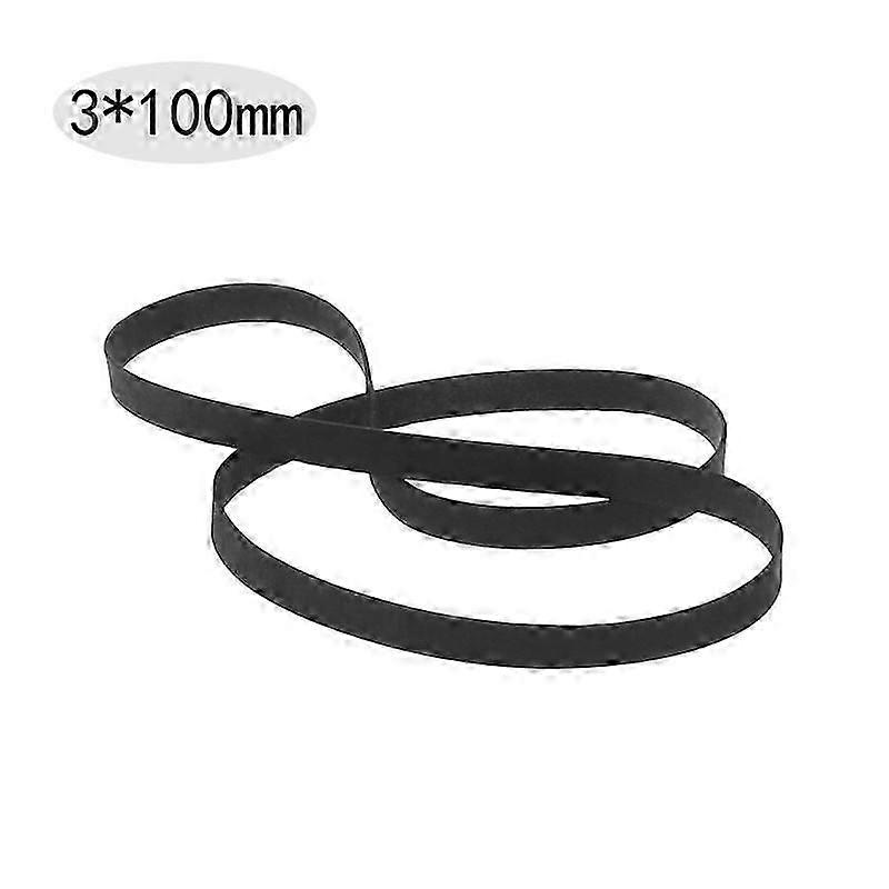 3mm Width Universal Cassette Tape Machine Belts Assorted Common Flat Rubber Belt for CD DVD Recorders Walkman