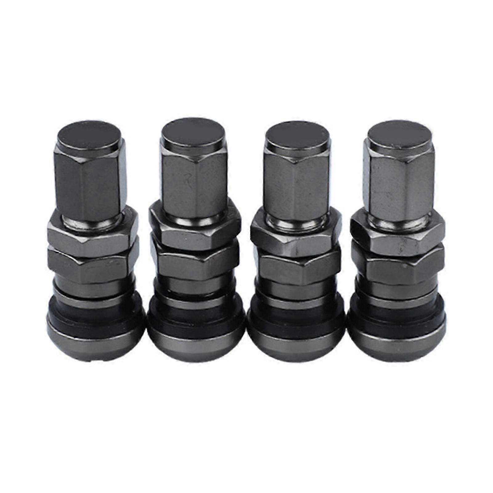 Lightweight Car Tire Valves Cores Leak Proof with Dustproof Moisture Protective Caps For Extreme Driving Conditions 4pcs