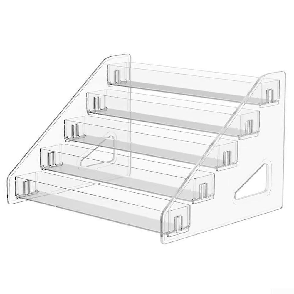 Transparent Ladder Organizer For Flower Pots, Models, And Figurines SixLayer Display Solution