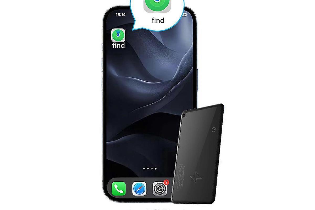 Rechargeable Thin Wallet Tracker Card Works with Apple Find My App