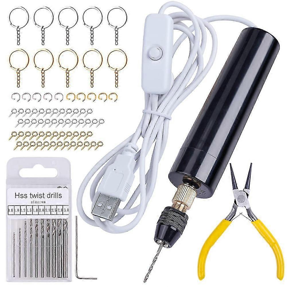 74pcs Electric Resin Drill Sets, With 3- Clamp-applicable To A Larger Drilling Range (0-3mm), Keych