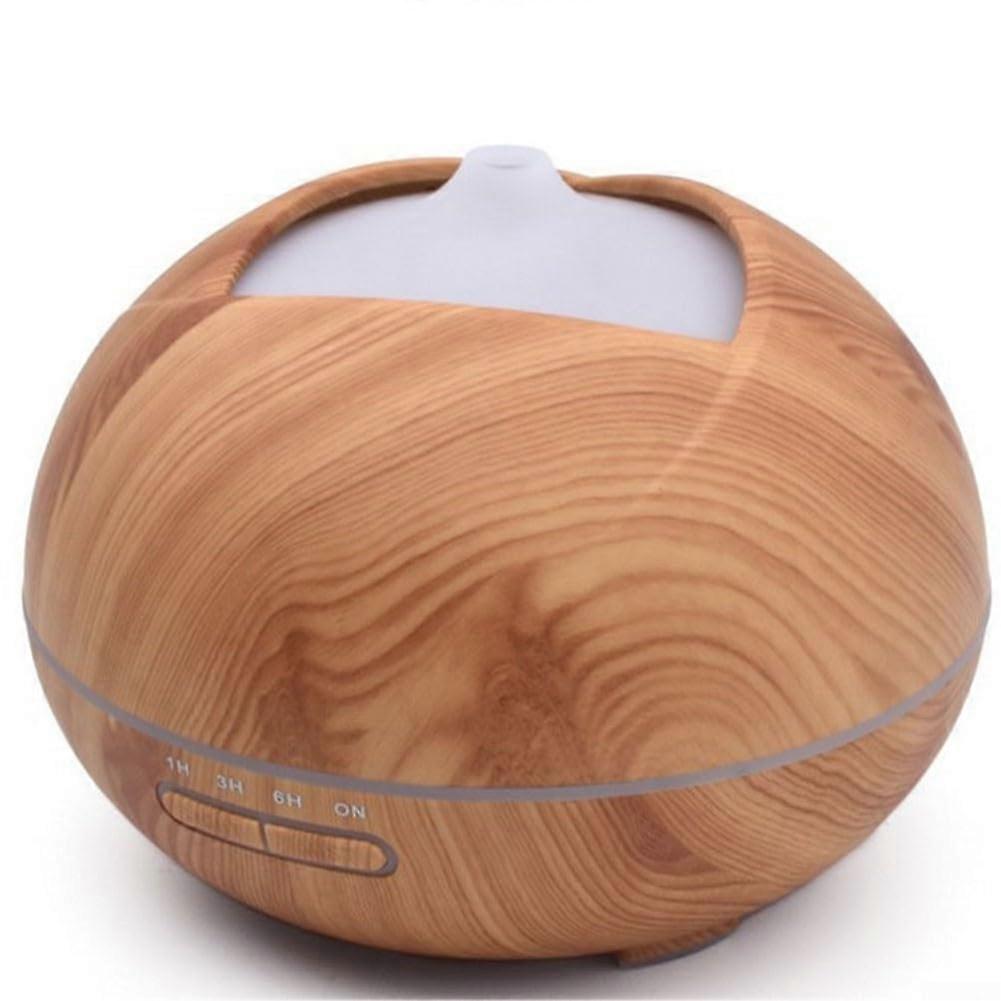 Essential Oil Diffuser 400ml LED Night Light Wood Grain Colorful Humidifier For Home Office Bedroom Large