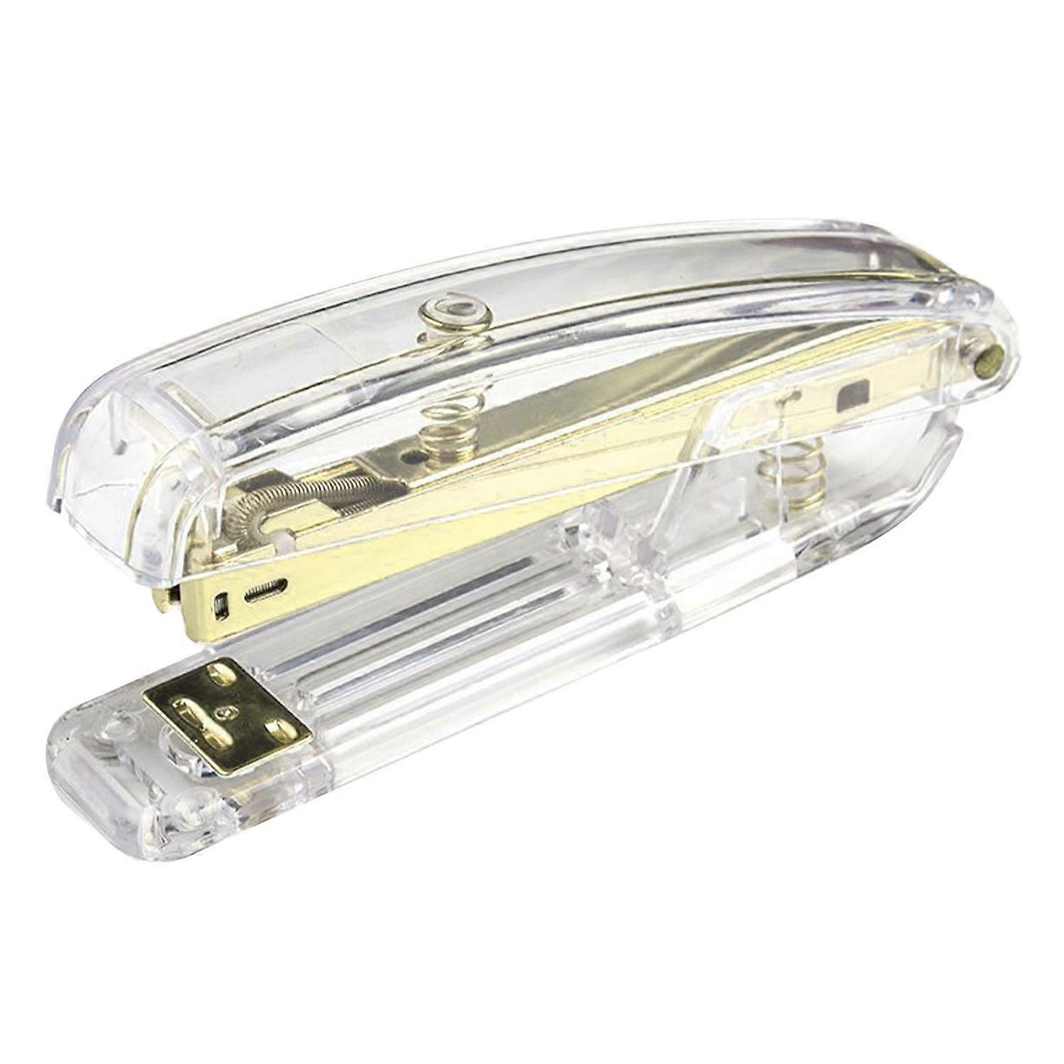 Stapler Minimalist Style Labor Saving Easy Stapling Comfortable Grip Acrylic Metal Handheld Stapler 