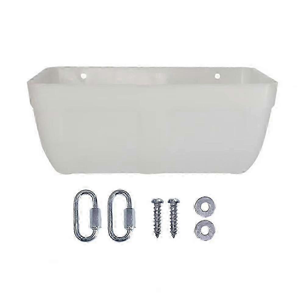 Goat Feeder,,high-capacity Hanging Fence Feed Trough,suitable For Sheep, Deer, Chicken 1pc Black yuante