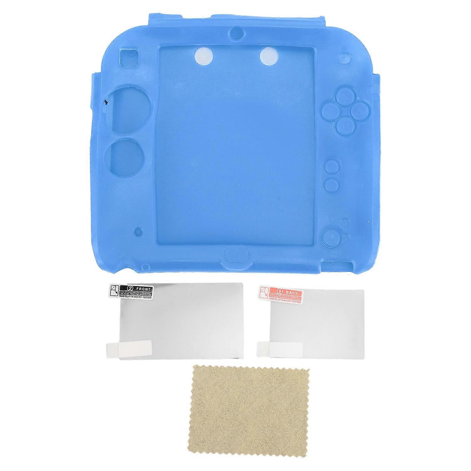 Handheld Game Console Silicone Cover for 2DS Soft Protective Case Scratch Resistant with Top Bottom 