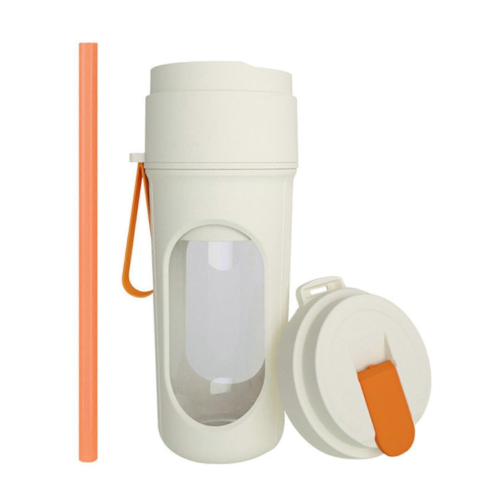 Portable USB Rechargeable Blender 450ml Smoothie Maker Cup for Travel Office Fruit Juicing Orange