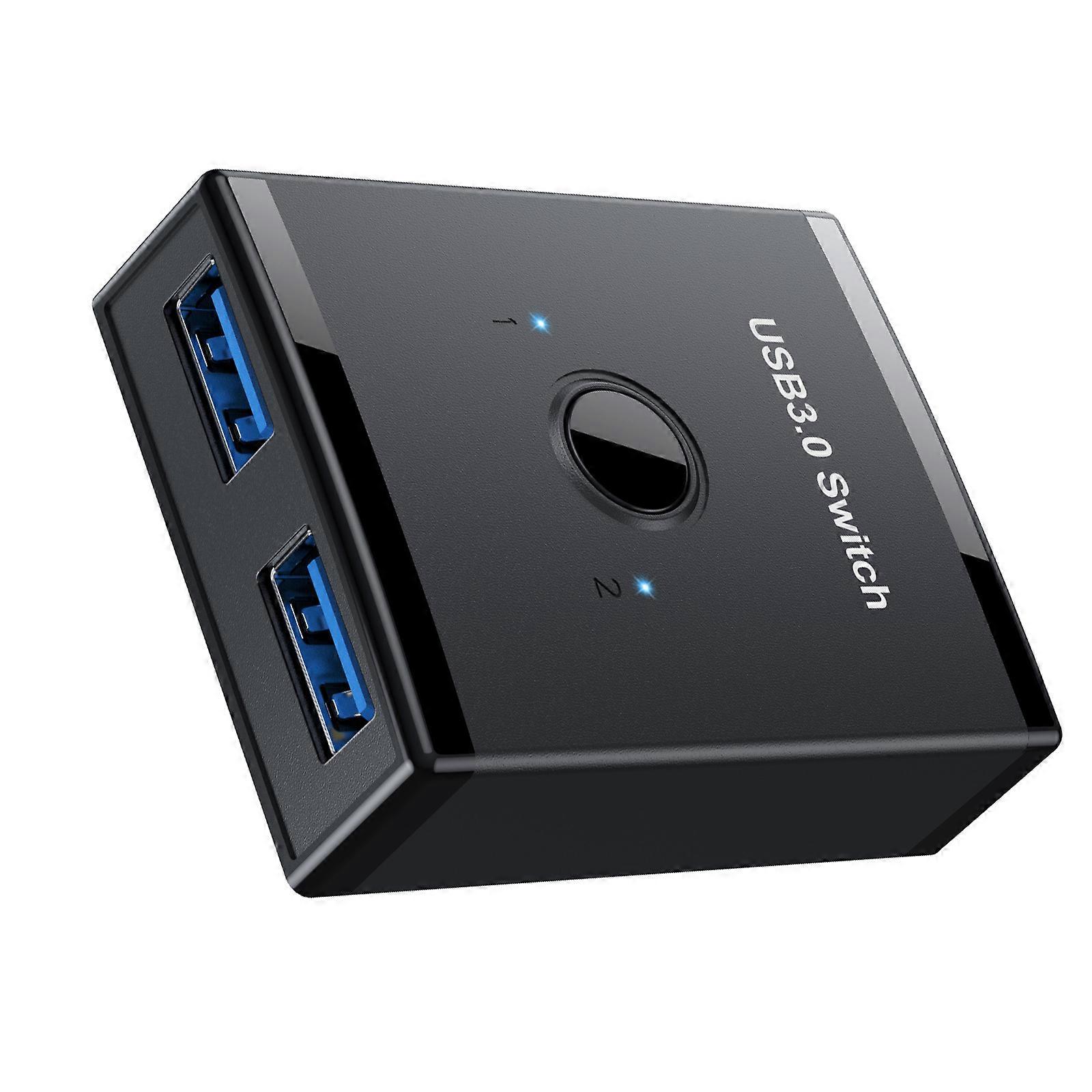 USB 3.0 Switcher Selector USB Switcher 1 in 2 Out 2 in 1 Out Bi-Directional Switcher 2 Computers Share 1 Device for Printer Multicolor
