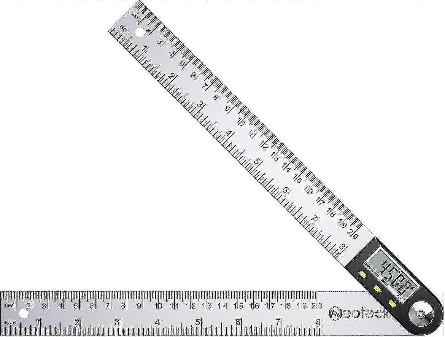 Multifunctional Measurement Tool, Digital Angle Ruler 2 In 1 Function Combination For Easy Angle And Length Measurement, High Precision And